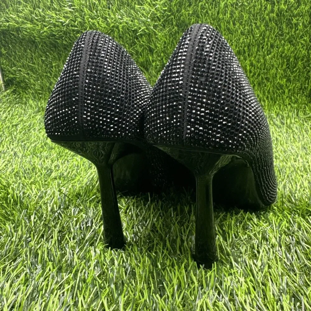ZARA Women’s Black Studded Closed Pointed Toe High Heels Pumps Shoes Size 37/US7